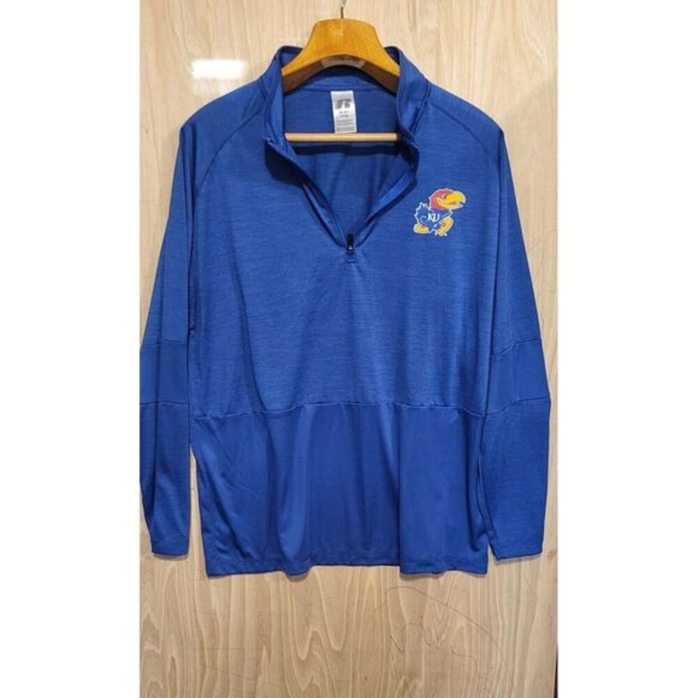 Russell Kansas University‎ Half Zipped Athletic Sweater Size XL